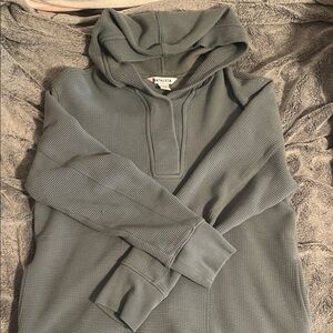 Athleta Olive Gray Hooded Sweatshirt